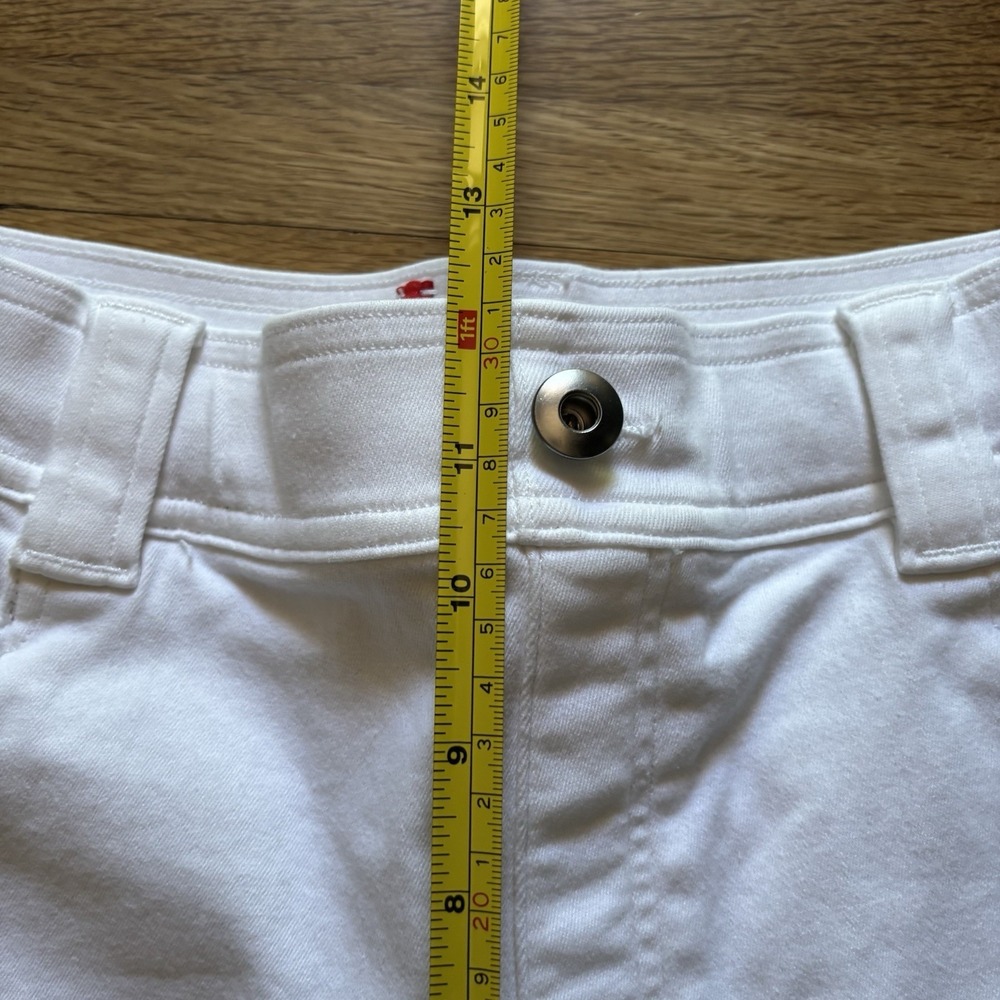 Spanx White Denim Trouser Shorts Women XL 4" Inseam Classic Stretch NWT Classic - Picture 5 of 9